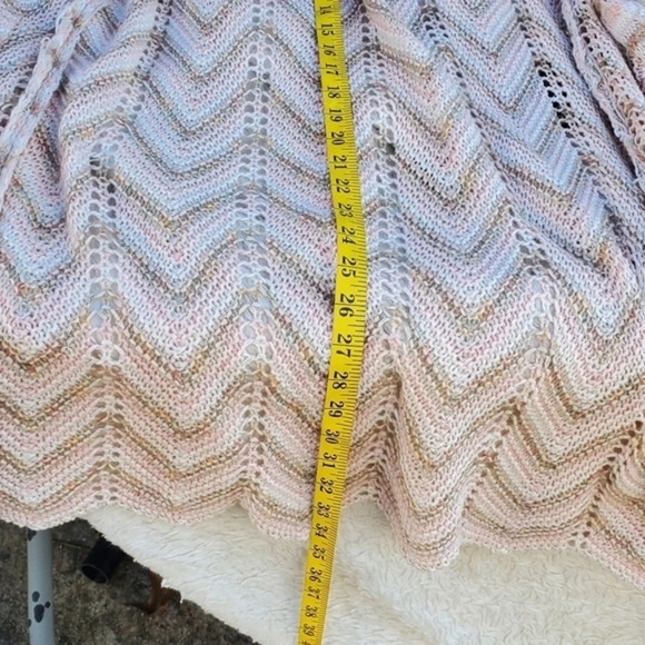 Zig zag Pastel open‎ long cardigan M - Picture 12 of 13